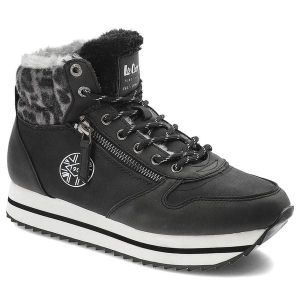 Czarne Botki Lee Cooper Ocieplane Buty Damskie. Czarne botki Lee Cooper, bez wzorów, ze skóry ekologicznej, bez obcasa, na obcasie, bez zapięcia. Za 249.00 zł.