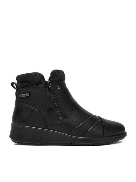 Go Soft Botki CEO-KFB24WW005-01 Czarny. Czarne botki GO SOFT, bez wzorów, z materiału, bez obcasa, na płaskiej podeszwie, bez zapięcia. Za 179.99 zł.