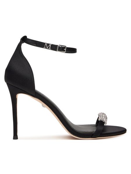 Marciano Guess Sandały 6RGZ29 7424A Czarny. Czarne sandały Marciano Guess, z aplikacjami, ze skóry, bez obcasa, na szpilce, bez zapięcia. Za 989.99 zł.