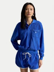 Polo Ralph Lauren Bluza 211A12737001 Niebieski Relaxed Fit. Niebieskie bluzy Polo Ralph Lauren, xl, bez wzorów, z bawełny, bez kaptura. Za 859.99 zł.