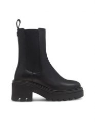Gino Rossi Botki CIRCE-RST-02G Czarny. Czarne botki Gino Rossi, bez wzorów, ze skóry, bez obcasa, na słupku, bez zapięcia. Za 349.99 zł.