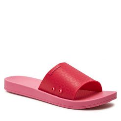 Klapki Ipanema. Czerwone klapki Ipanema, bez wzorów, bez obcasa. Za 69.99 zł.