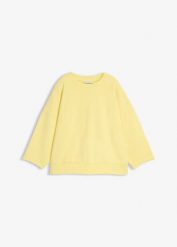 Bluza oversize z mieszanki bawełny. Żółte bluzy bonprix, bez wzorów, z bawełny, bez kaptura. Za 114.99 zł.