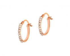Złote kolczyki z cyrkoniami - koła, 14 mm. Żółte kolczyki Apart, z cyrkonią, złote. Za 379.00 zł.