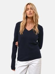Just Cashmere Kaszmirowy sweter "Abby" w kolorze granatowym rozmiar: S. Niebieskie swetry Just Cashmere, s, bez wzorów, z kaszmiru, bez ramiączek. Za 308.90 zł.