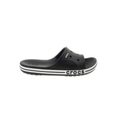Klasyczne klapki Crocs Bayaband Slide. Czarne klapki Crocs, bez wzorów, bez obcasa. Za 120.99 zł.