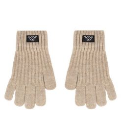 Rękawiczki Kappa. Brązowe rękawiczki Kappa, bez wzorów, z dzianiny. Za 39.99 zł.