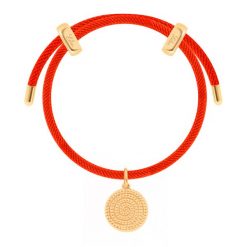 Bransoletka Liana, pozłacana w kolorze czerwonym z zawieszką wiszącą Boho. Czerwone bransoletki Lilou, pozłacane. Za 268.00 zł.