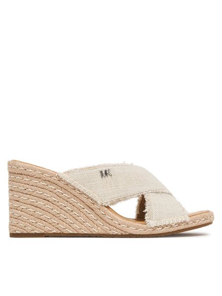 MICHAEL Michael Kors Espadryle Kenzie 40S6KZMS5D Beżowy. Brązowe espadryle MICHAEL Michael Kors, bez wzorów, z materiału, bez obcasa, bez zapięcia. Za 503.99 zł.