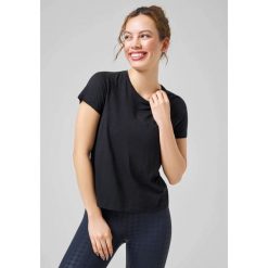 Koszulka Damska Sportowa Casall Soft Texture Tee Lekka Treningowa. Czarne koszulki sportowe Casall, bez wzorów, bez ramiączek, na jogę i pilates. Za 269.99 zł.