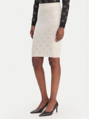 Guess Spódnica mini W6RD0O Z3JD2 Beżowy Regular Fit. Brązowe spódnice Guess, xs, z aplikacjami, z syntetyku, mini. Za 479.99 zł.