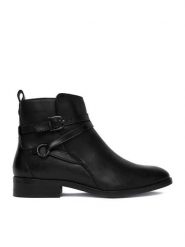 Beverly Hills Polo Club Botki CEO-WI34-LOUIS-01 Czarny. Czarne botki Beverly Hills Polo Club, bez wzorów, ze skóry, bez obcasa, na płaskiej podeszwie, bez zapięcia. Za 429.99 zł.