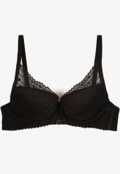 Czarny Klasyczny Biustonosz Push-Up Nansiliah. Czarne biustonosze Renee, bez wzorów. Za 34.99 zł.