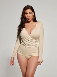 Kris Line Koszulka w kolorze beżowym rozmiar: XL. Brązowe bluzki Kris line, xl, bez wzorów, bez kołnierzyka, bez ramiączek. Za 83.62 zł.