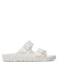 Birkenstock Klapki Arizona EVA 0129443 Biały. Białe klapki Birkenstock, bez wzorów, z syntetyku, bez obcasa. Za 249.99 zł.