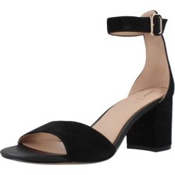 Sandały GEOX D VIRNILISA 65 S Czarny. Czarne sandały Geox, bez wzorów, ze skóry, bez obcasa, bez zapięcia. Za 432.99 zł.