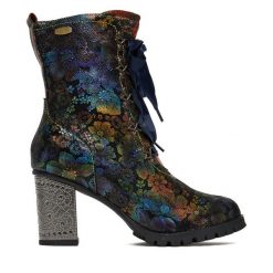 Botki Laura Vita. Czarne botki Laura Vita, bez wzorów, bez obcasa, na słupku, bez zapięcia. Za 609.99 zł.