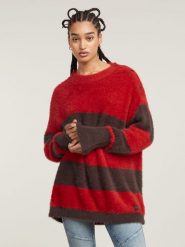 G-Star Sweter w kolorze czerwono-brązowym rozmiar: XL. Brązowe swetry G-Star, xl, bez wzorów, bez ramiączek. Za 221.45 zł.