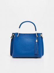 Christian Laurier Skórzana torebka "Lamy" w kolorze niebieskim - 27 x 18 x 11 cm rozmiar: onesize. Niebieskie torby na ramię Christian Laurier, z aplikacjami, z materiału, przez ramię, bez dodatków. Za 356.78 zł.