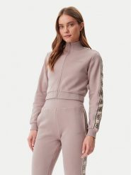 Guess Bluza V3RQ12 KB3P2 Brązowy Regular Fit. Brązowe bluzy Guess, xs, z aplikacjami, z bawełny, bez kaptura. Za 189.99 zł.