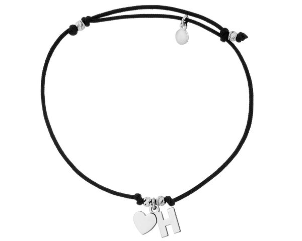 Bransoletka z elementami srebra - litera H, serce. Bransoletki Apart, srebrne. Za 109.00 zł.