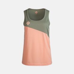 Koszulka techniczna ABI W V2: wygoda, oddychalność i szybkie schnięcie. Czerwone bluzki Izas, m, bez wzorów, sportowe, bez kołnierzyka, bez ramiączek. W wyprzedaży za 121.70 zł.