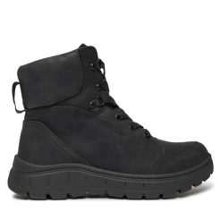 Botki Roxy. Czarne botki Roxy, bez wzorów, bez obcasa, na płaskiej podeszwie, bez zapięcia. Za 449.99 zł.