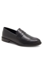 Sergio Bardi Lordsy ARC-C1008-01SB Czarny. Czarne lordsy Sergio Bardi, bez wzorów, ze skóry, bez obcasa, bez zapięcia. Za 179.99 zł.