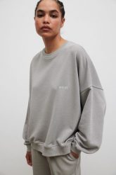 Bluza damska o kroju regular fit w kolorze GREY PALOMA- PHENIX-UNI. Szare bluzy Marsala, uniwersalny, bez wzorów, z bawełny, bez kaptura. Za 279.90 zł.