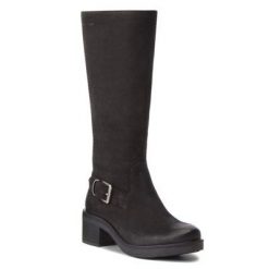 LASOCKI WI16-MARTA-03 Czarny. Czarne kozaki Lasocki, z nubiku, bez obcasa, bez zapięcia. Za 299.99 zł.