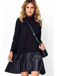 Makadamia Sukienka w kolorze czarnym rozmiar: L/XL. Czarne sukienki Makadamia, l, bez wzorów, ze skóry, bez kołnierzyka, bez ramiączek, maxi, rozkloszowane. Za 148.61 zł.