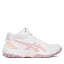 Buty halowe Asics. Białe obuwie sportowe Asics, bez zapięcia. Za 429.99 zł.