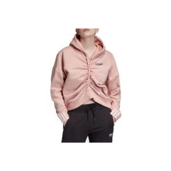 Adidas Ruched Hoodie, damska bluza. Czerwone bluzy sportowe Adidas, na zimę, xs, bez wzorów, z bawełny, bez kaptura. W wyprzedaży za 223.95 zł.