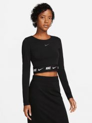 Nike Sportswear Top sportowy w kolorze czarnym rozmiar: L. Czarne koszulki sportowe Nike Sportswear, bez wzorów, bez ramiączek, outdoorowe. Za 198.10 zł.