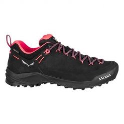 Buty trekkingowe damskie Salewa Wildfire Leather Gtx. Czarne trekkingi Salewa, z materiału, trekkingowe. Za 928.00 zł.
