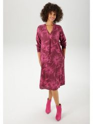 Aniston Sukienka w kolorze bordowo-różowym rozmiar: 42. Czerwone sukienki Aniston, bez wzorów, z wiskozy, bez kołnierzyka, bez ramiączek, midi. Za 61.17 zł.