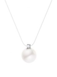 DYAMANT Naszyjnik z diamentem i perłą - dł. 42 cm rozmiar: onesize. Białe naszyjniki Dyamant, z diamentem. Za 501.57 zł.