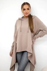 Bluza rozkloszowana u dołu ciemno beżowa. Brązowe bluzy KESI, l, bez wzorów, z bawełny, z kapturem. Za 238.37 zł.