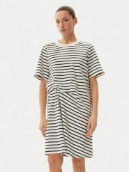 Max Mara Sukienka codzienna 2515621012650 Granatowy Regular Fit. Niebieskie sukienki Max Mara, na co dzień, xs, bez wzorów, z bawełny, bez kołnierzyka, bez ramiączek, proste. Za 519.99 zł.