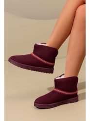 C'M Botki zimowe w kolorze czerwonym rozmiar: 37. Czerwone botki C'M, na zimę, bez wzorów, bez obcasa, bez zapięcia. Za 108.99 zł.