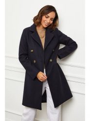 L'armoire de Suzette Płaszcz w kolorze granatowym rozmiar: 36. Niebieskie płaszcze L'armoire de Suzette, l, bez wzorów, z tkaniny, bez kaptura. Za 130.99 zł.