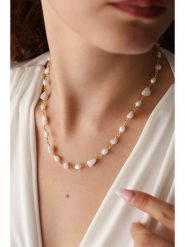 Pierres delicates Pozłacany naszyjnik z kamieniami księżycowymi - dł. 43 cm rozmiar: onesize. Żółte naszyjniki Pierres delicates, z kamieniem księżycowym, pozłacane. Za 65.99 zł.