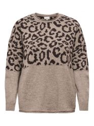 ONLY Carmakoma Sweter w kolorze beżowym rozmiar: M-46/48. Brązowe swetry Only Carmakoma, m, bez wzorów, bez ramiączek. Za 115.95 zł.