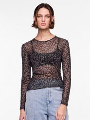 Pieces Koszulka w kolorze szaro-czarnym rozmiar: XL. Czarne bluzki Pieces, xl, bez wzorów, bez kołnierzyka, bez ramiączek. Za 70.41 zł.