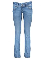 Pepe Jeans Dżinsy - Slim fit - w kolorze niebieskim rozmiar: W27/L32. Niebieskie jeansy Pepe Jeans, l, z aplikacjami. Za 176.08 zł.