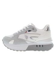 U.S. Polo Assn. Sneakersy w kolorze biało-szarym rozmiar: 38. Białe trampki U.S. Polo Assn., bez wzorów, z materiału, bez zapięcia. Za 197.17 zł.