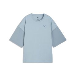 Damska koszulka oversize HER PUMA. Białe koszulki sportowe Puma, bez wzorów, bez ramiączek, na fitness i siłownię. Za 149.00 zł.