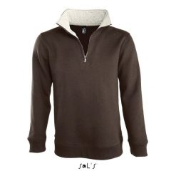 Bluza Sol's Scott. Brązowe bluzy SOL'S, l, bez wzorów, z bawełny, bez kaptura. Za 203.90 zł.