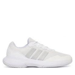 Buty do tenisa adidas. Białe obuwie sportowe Adidas, bez zapięcia, tenisowe. Za 319.99 zł.