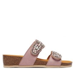 Klapki Scholl. Czerwone klapki Scholl, bez wzorów, bez obcasa. Za 374.99 zł.